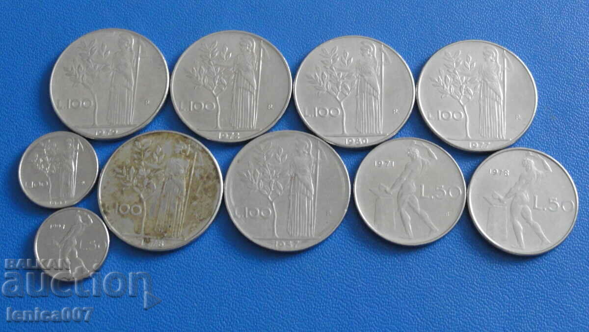 Italy - 5 and 10 lira (10 pieces) - 6
