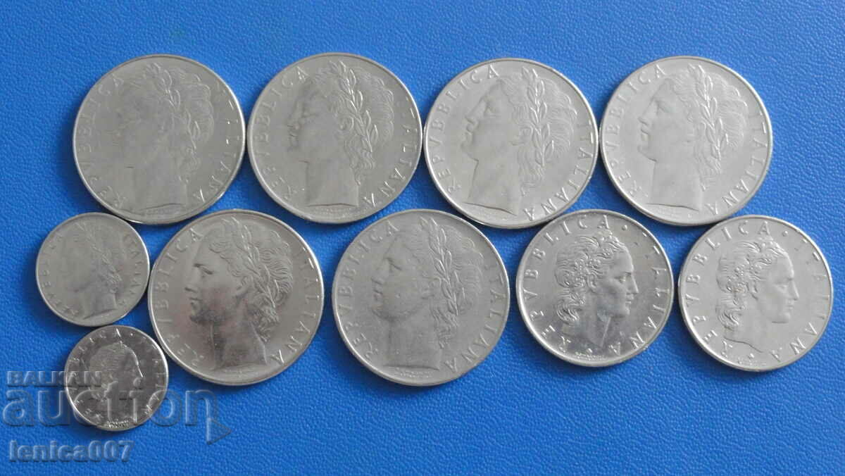 Italy - 5 and 10 lira (10 pieces)