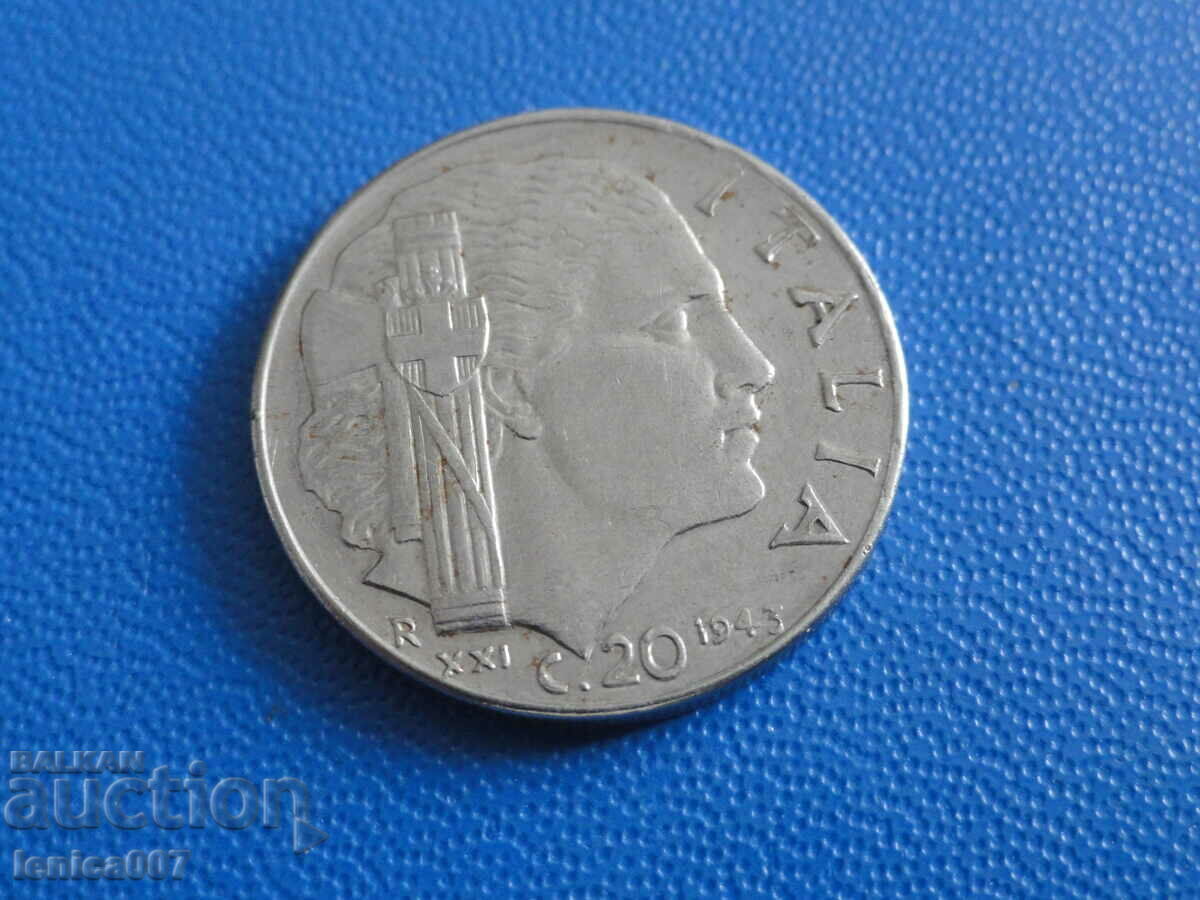 Auction Italy 1943 - 20 centesimi Auction Italy 1943 - 20 centesimi