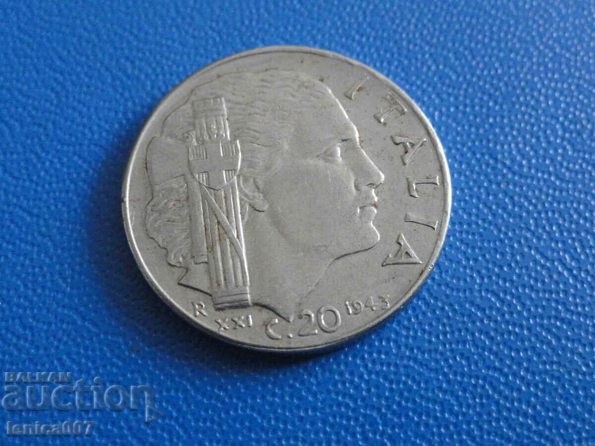 Italy 1943 - 20 centesimi - 5 Italy 1943 - 20 centesimi - 5