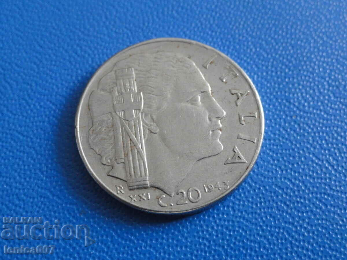 Ιταλία 1943 - 20 centesimi Ιταλία 1943 - 20 centesimi