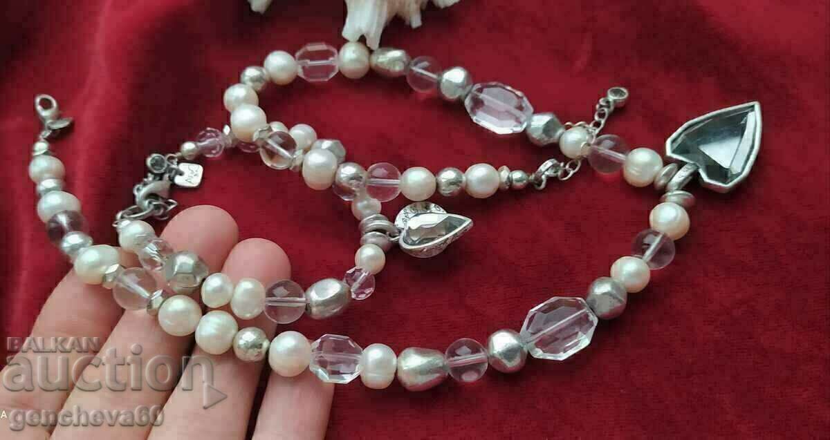 Designer set of pearls, hearts, crystals, tags with price 120.00 BGN | € 61.36 Designer set of pearls, hearts, crystals, tags with price 120.00 BGN | € 61.36