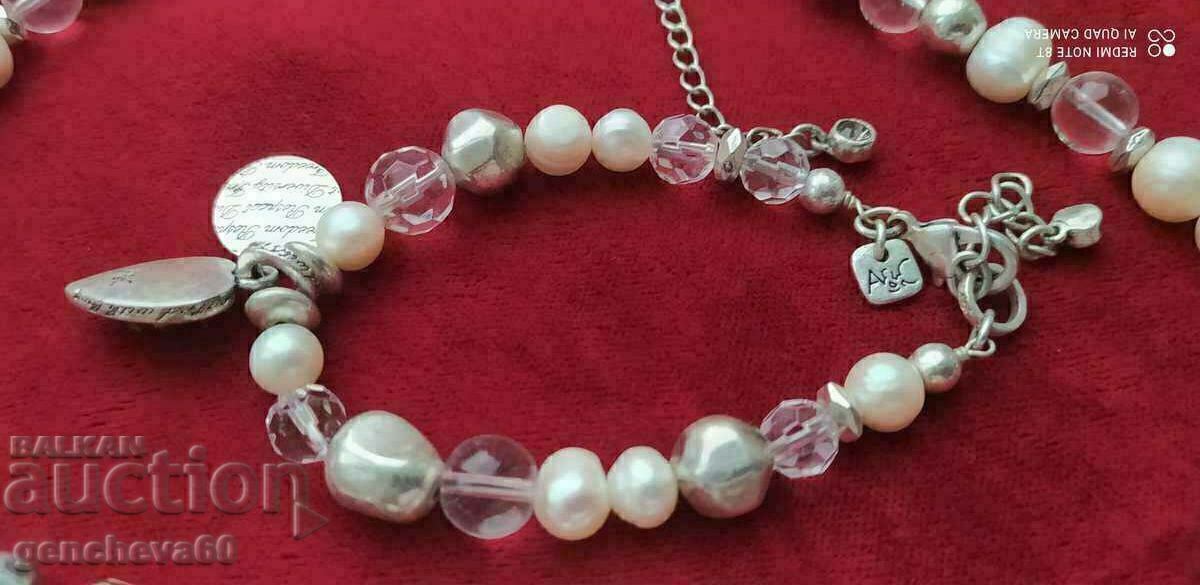 Designer set of pearls, hearts, crystals, tags - 5 Designer set of pearls, hearts, crystals, tags - 5