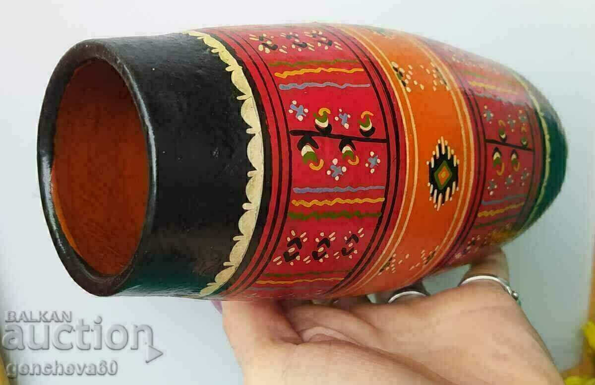 Стилна рисувана стара керамична ваза/етикет с цена 21.00 лв. | € 10.74 Стилна рисувана стара керамична ваза/етикет с цена 21.00 лв. | € 10.74