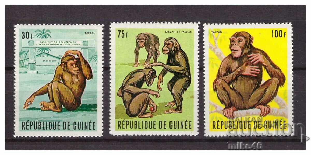 ГВИНЕЯ 1969 Шимпанзето "Тарзан" чиста МАЛКА серия