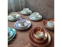 Triple sets of Bavarian porcelain