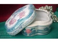 Beautiful porcelain jewelry box