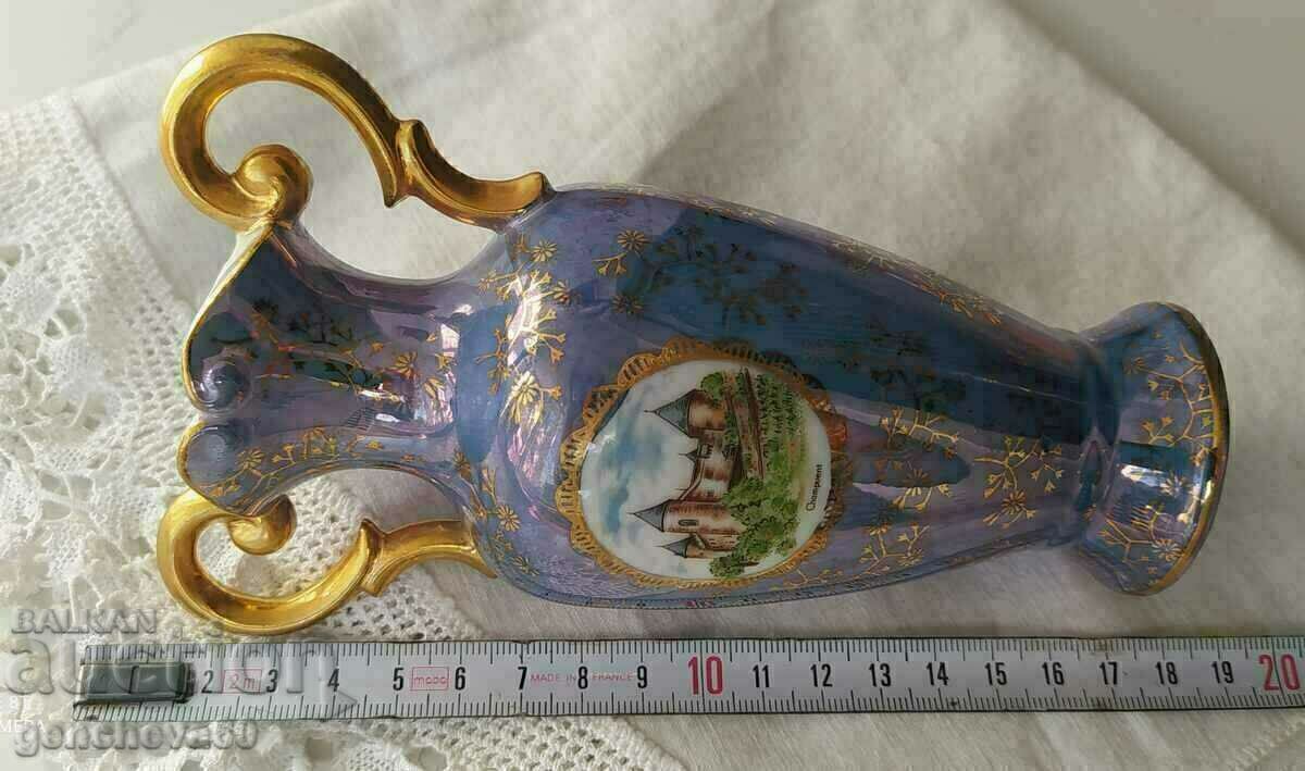 Amforă vintage din porțelan cu aurire - marcaje - 6