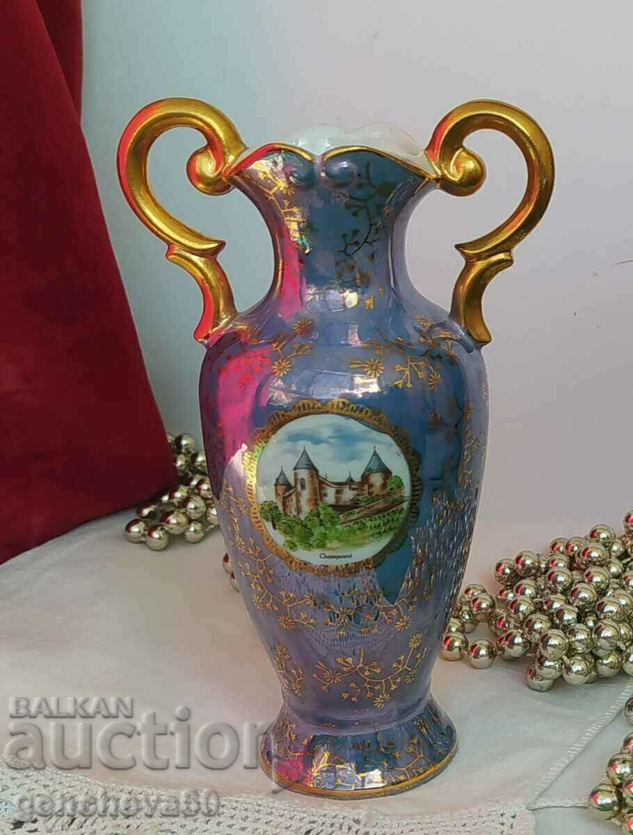 Vintage porcelain amphora, markings