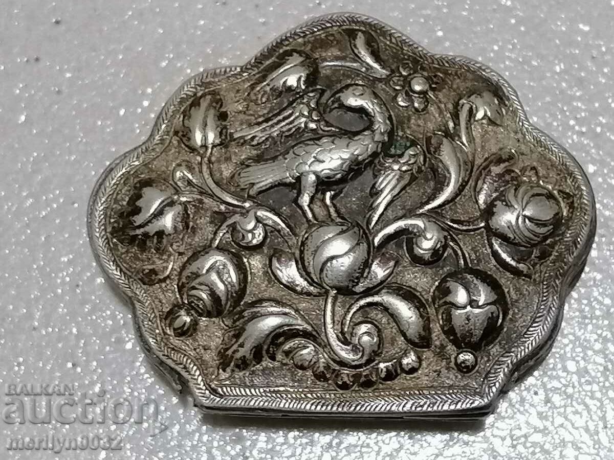 Revival box for snuff opium old dragees silver