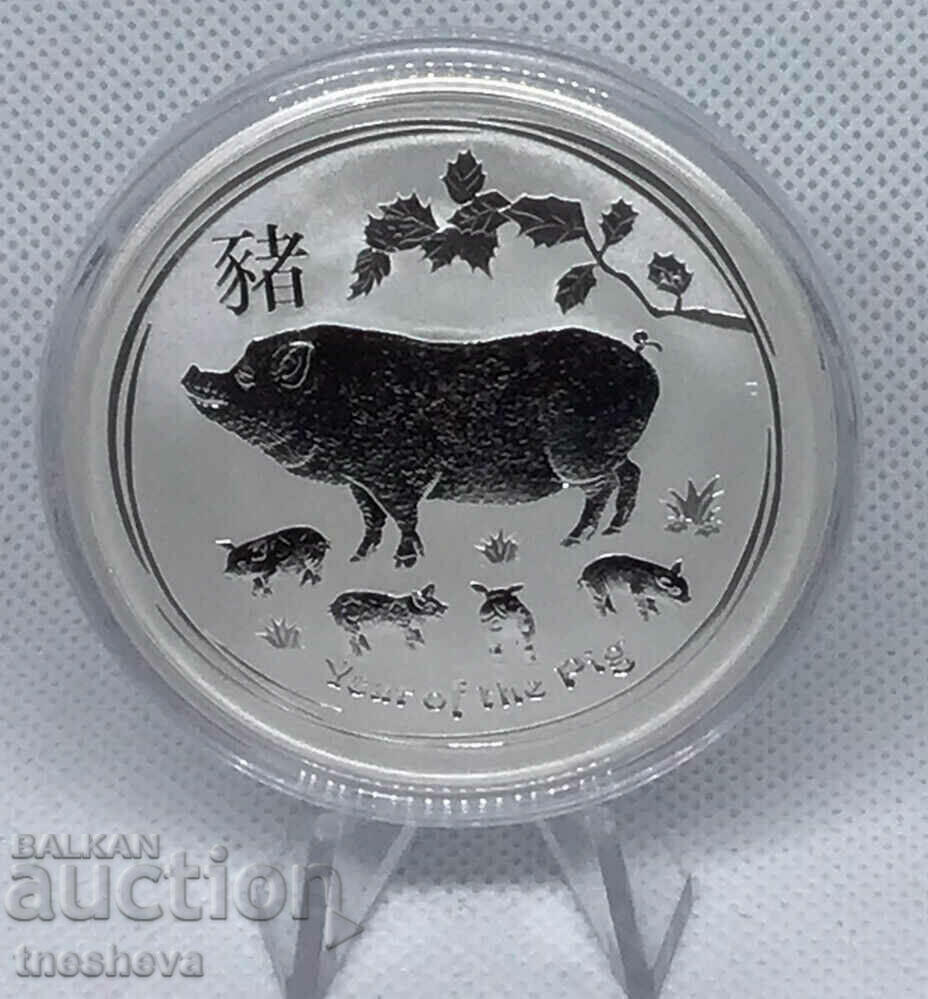 2 oz Лунар 2019 г.  - UNC