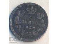 Canada 5 cenți 1899, argint