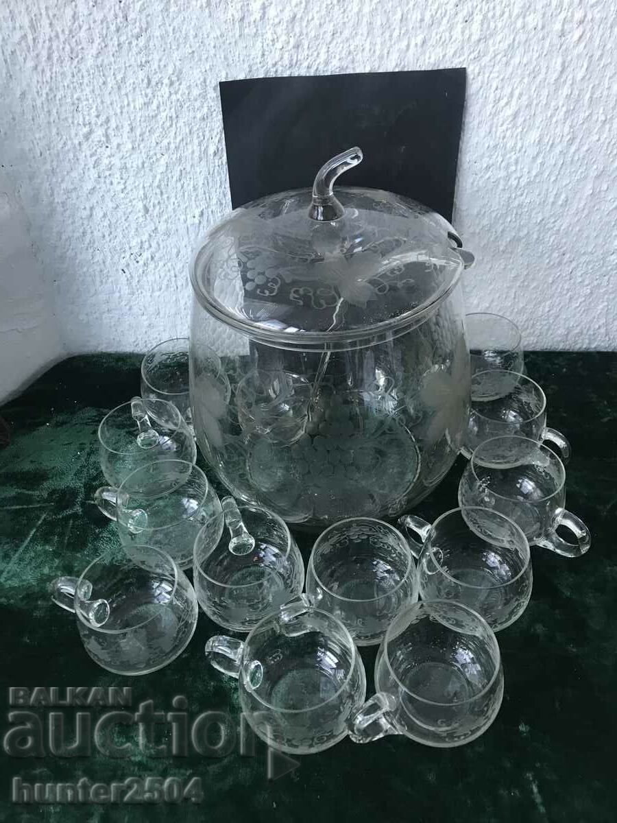 Купа за пунш-богато гравирана