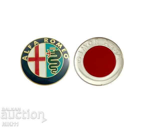 2 pcs. Emblems for Alfa Romeo, emblem Logo Alfa Romeo 47 mm