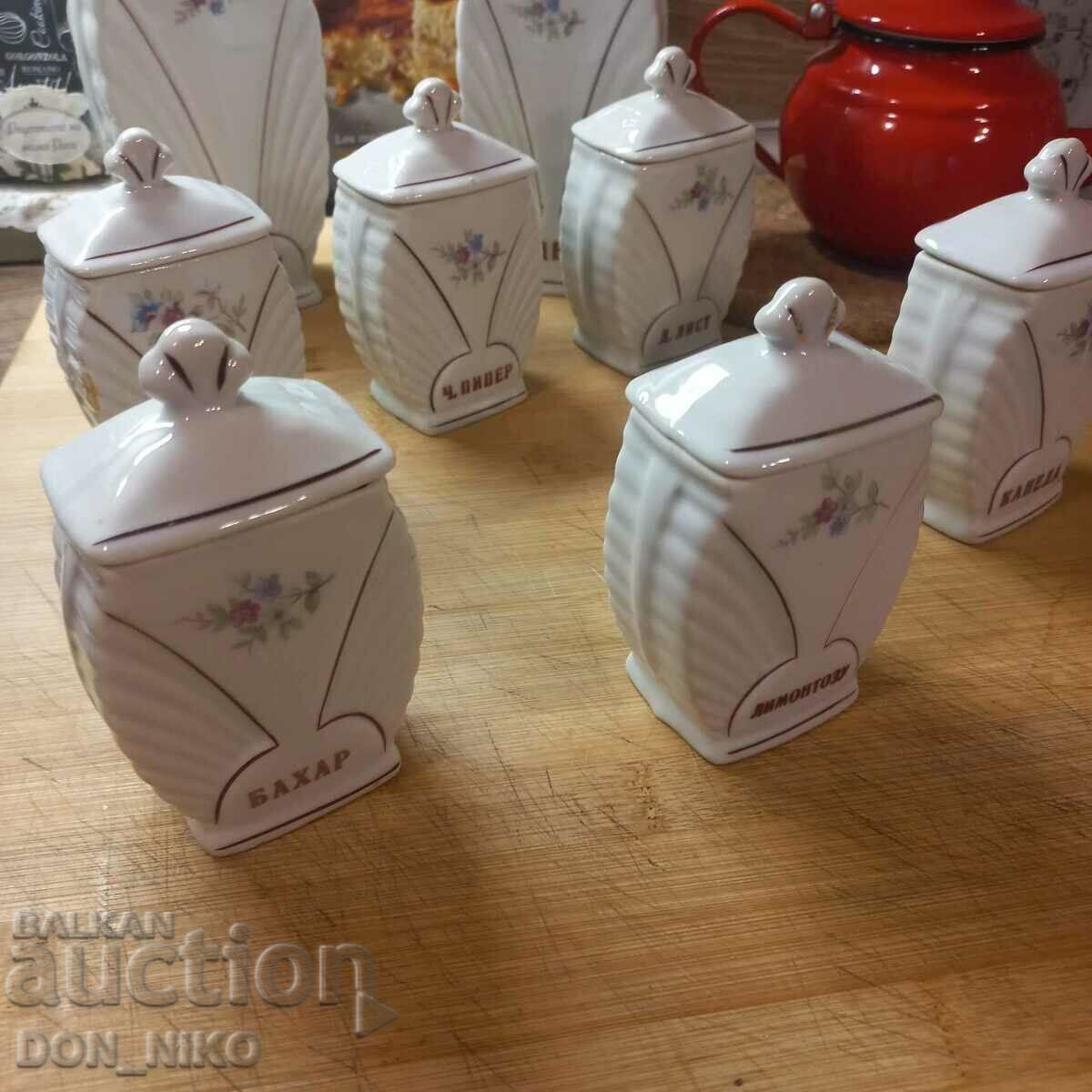 Delivery of Small Porcelain Spice Jars