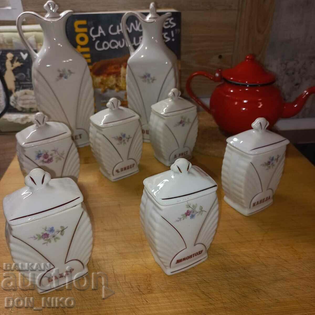 Small Porcelain Spice Jars - 7