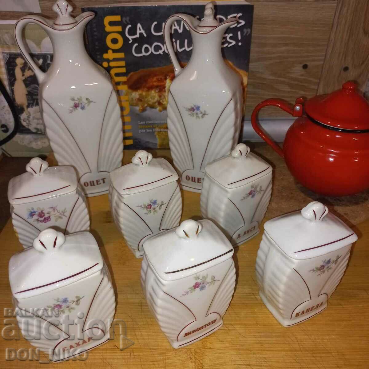 Small Porcelain Spice Jars