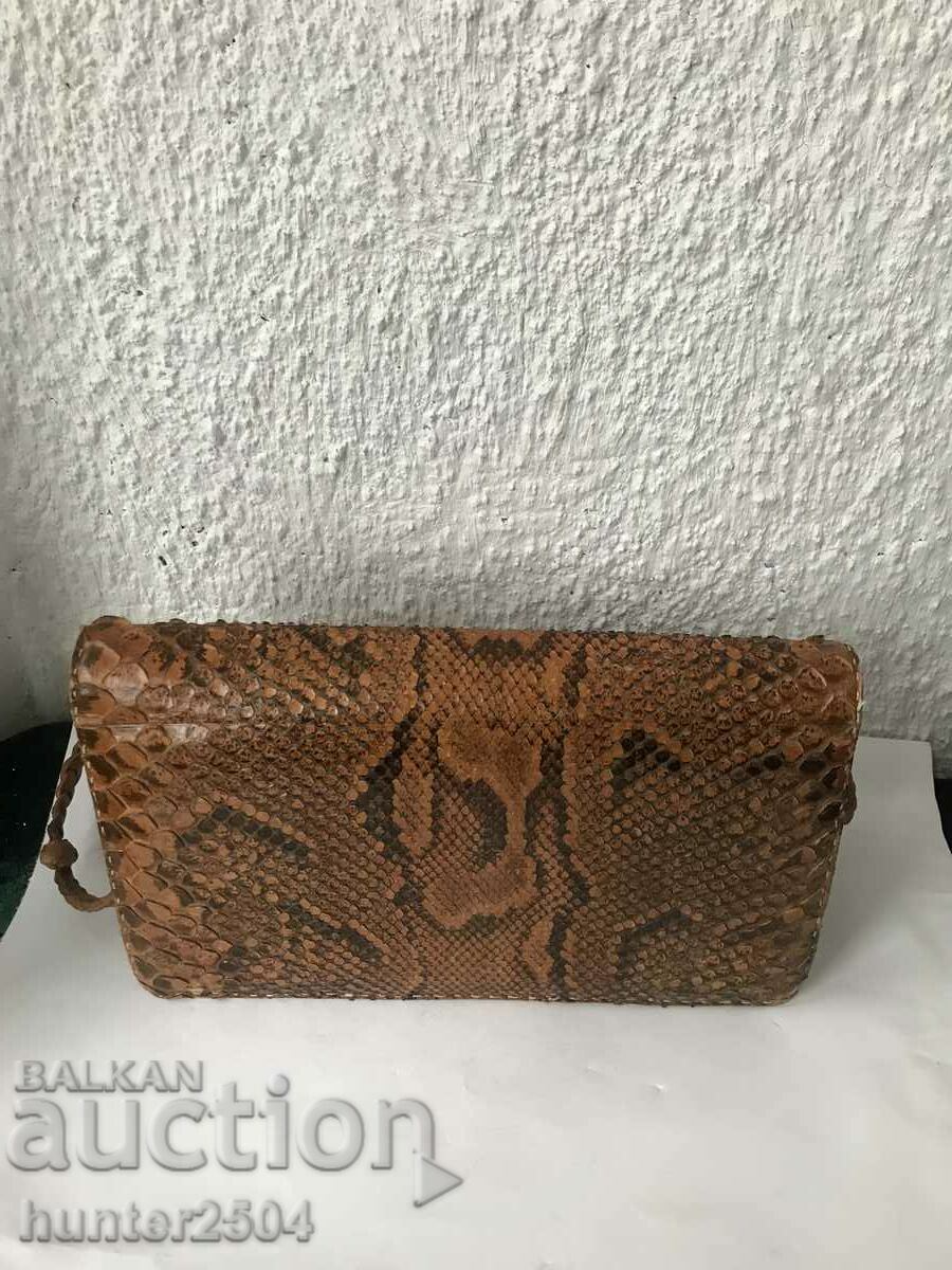 Auction  Bag - Python leather - 28/16/8 cm