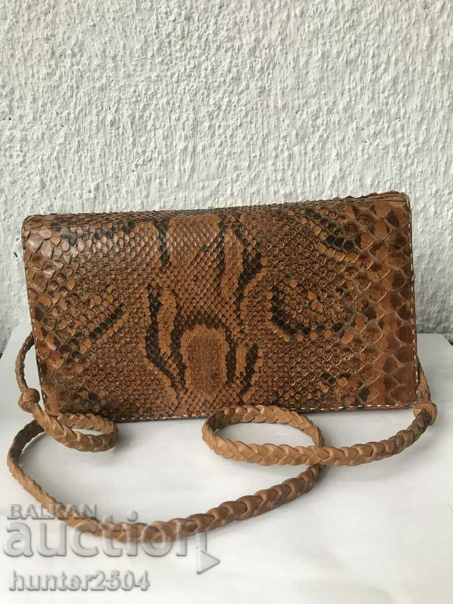 Bag - Python leather - 28/16/8 cm