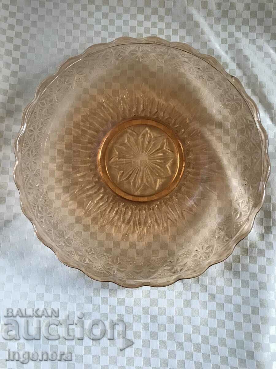 PLATEAU CAKE PLATE GLASS COLORED RELIEF FROM SOCA with price 19.00 BGN | € 9.71 PLATEAU CAKE PLATE GLASS COLORED RELIEF FROM SOCA with price 19.00 BGN | € 9.71