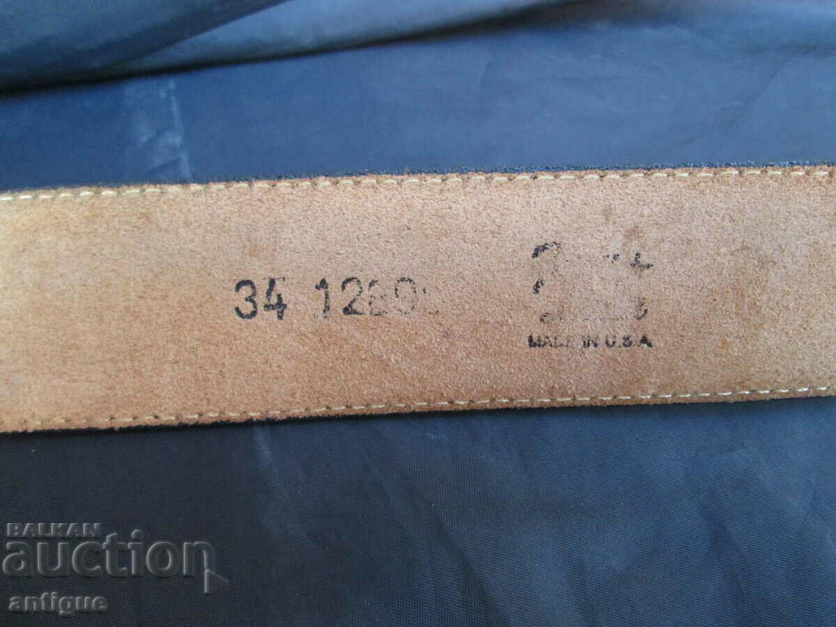 VINTAGE BERGAMOT BRASS WORKS-USA BUCKLE AND BELT - 7 VINTAGE BERGAMOT BRASS WORKS-USA BUCKLE AND BELT - 7