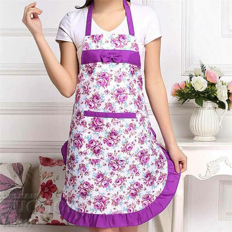 Women's kitchen apron for cooking, cleaning, household