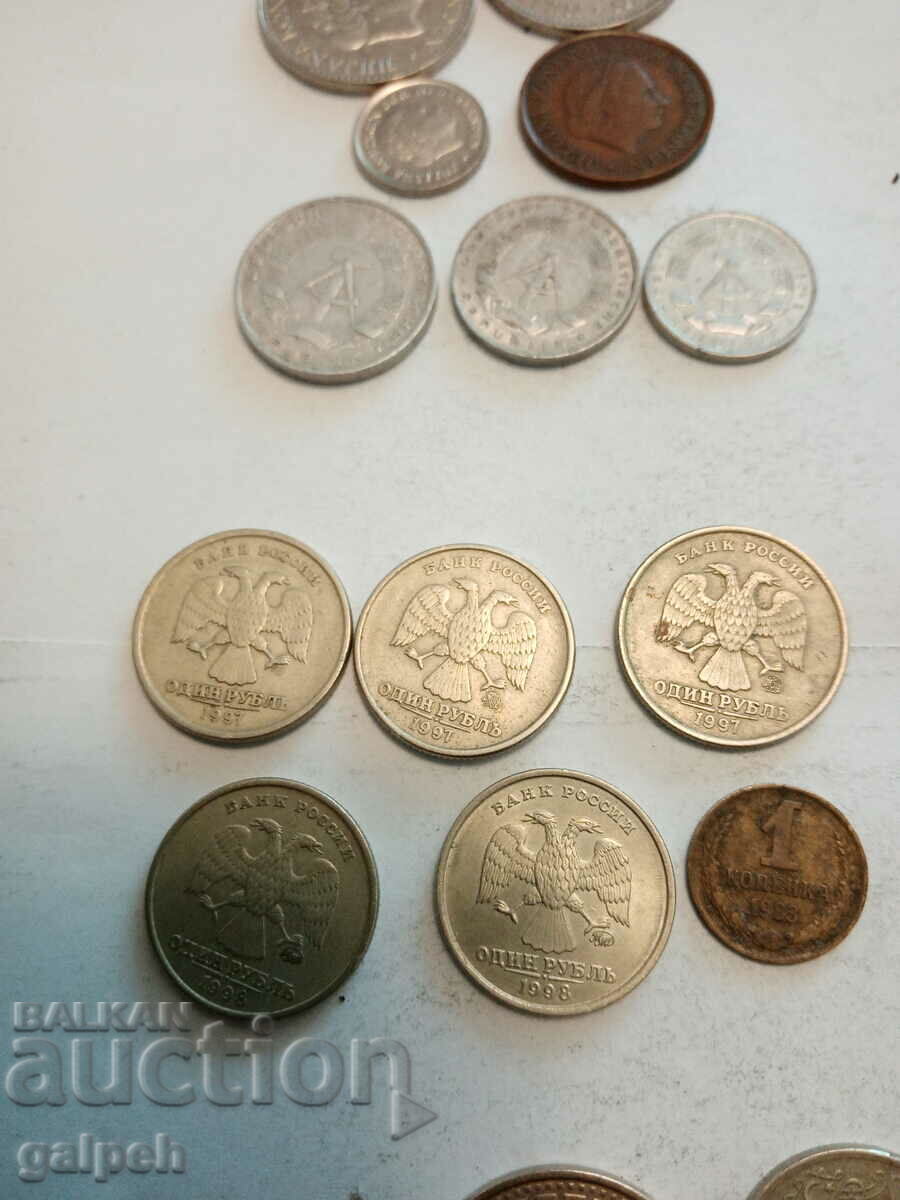 COINS MIXED LOT - 19 pcs. - BGN 3 - 6 COINS MIXED LOT - 19 pcs. - BGN 3 - 6