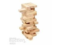 Jenga din lemn 54 piese, turn de balans din lemn, joc