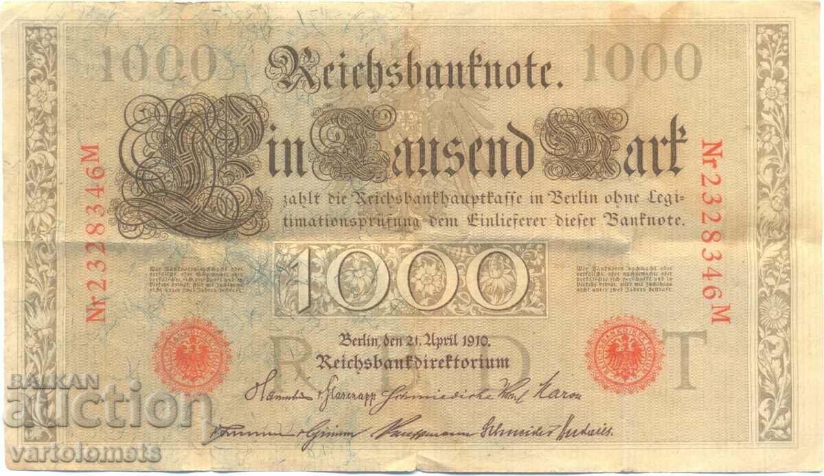 1000 Reichsmarks 1910 - Germany, banknote