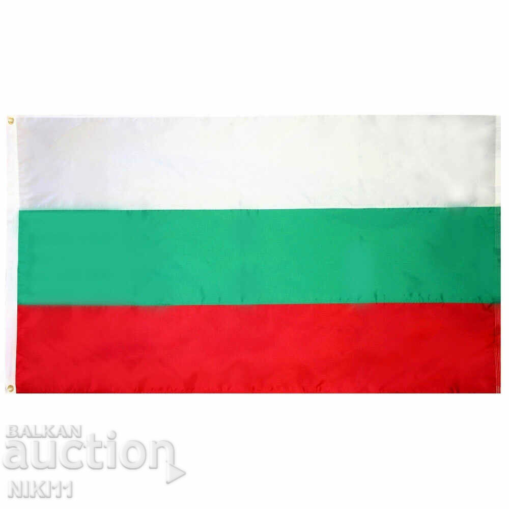 Българско знаме 60 х 90 см. с метални капси / халки