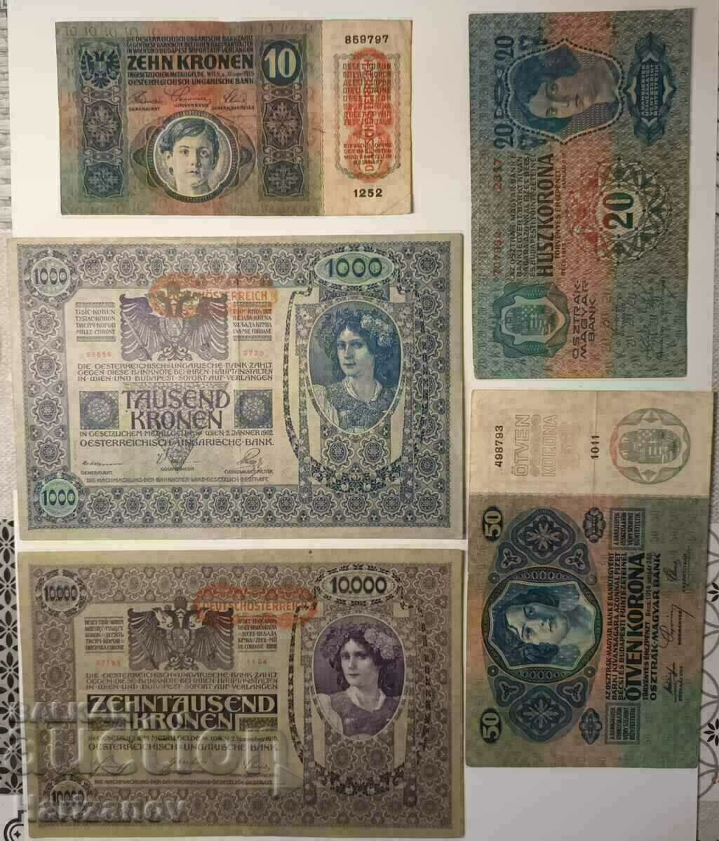 Lot kronen Austria - Лот банкноти Австрия N2