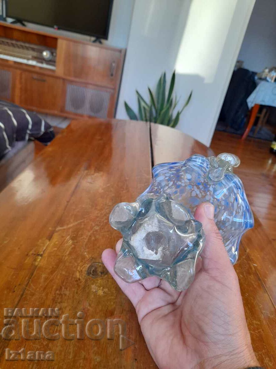 Old glass vase basket - 5 Old glass vase basket - 5