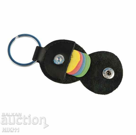 Auction  Leather case for guitar pick, guitar pick