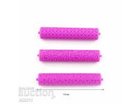 3 pcs. Embossing rolling pins for stamping fondant dough