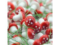 10 pcs. poisonous mushrooms decoration for pots, flowers