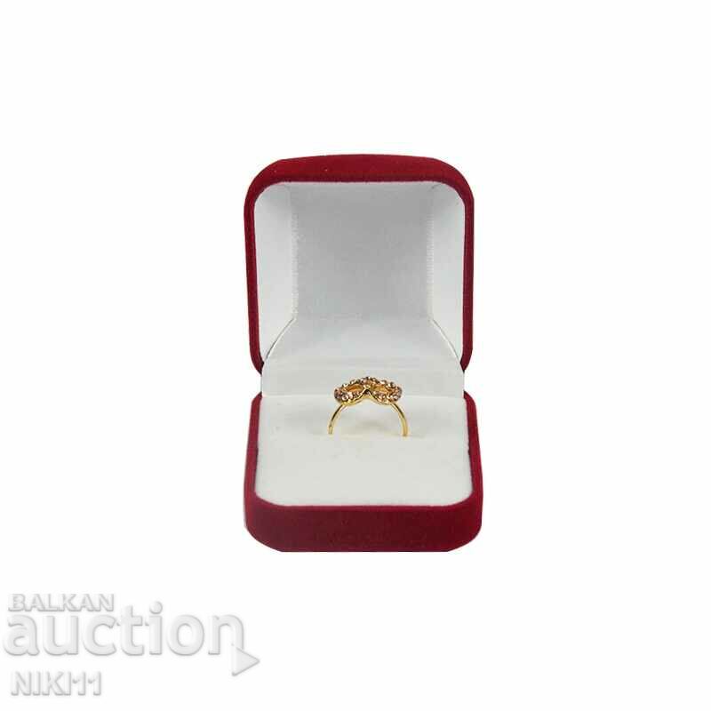 Auction  Ring box, jewelry, velor ring box