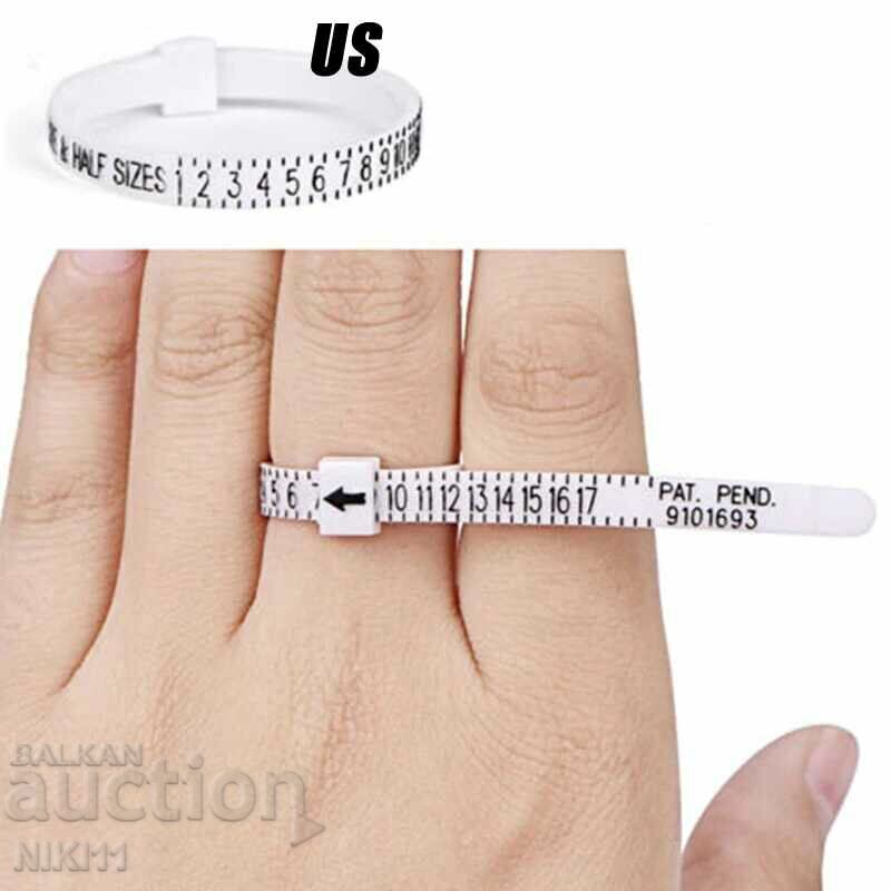 Line for measuring ring size