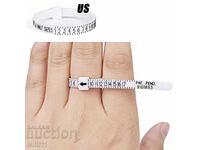 Line for measuring ring size