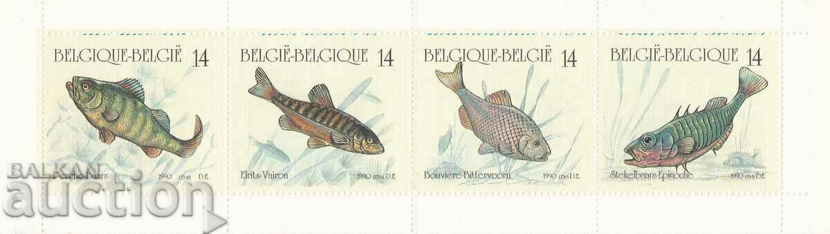 Belgium 1990 Fauna Fish Carnetka.