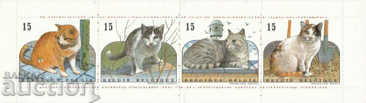 Belgium 1993 Fauna Cats Carnetka