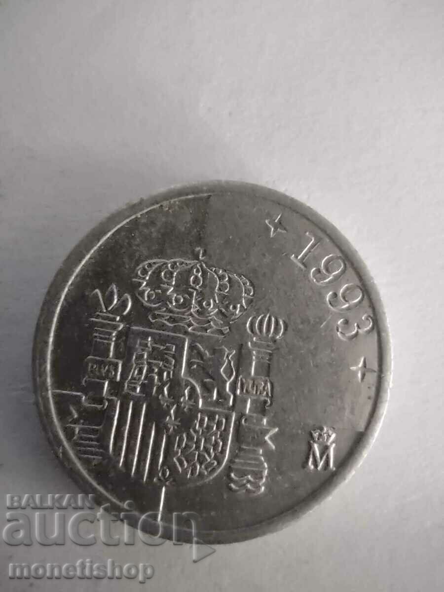 Πολλά ισπανικά νομίσματα 1 πεσέτας
