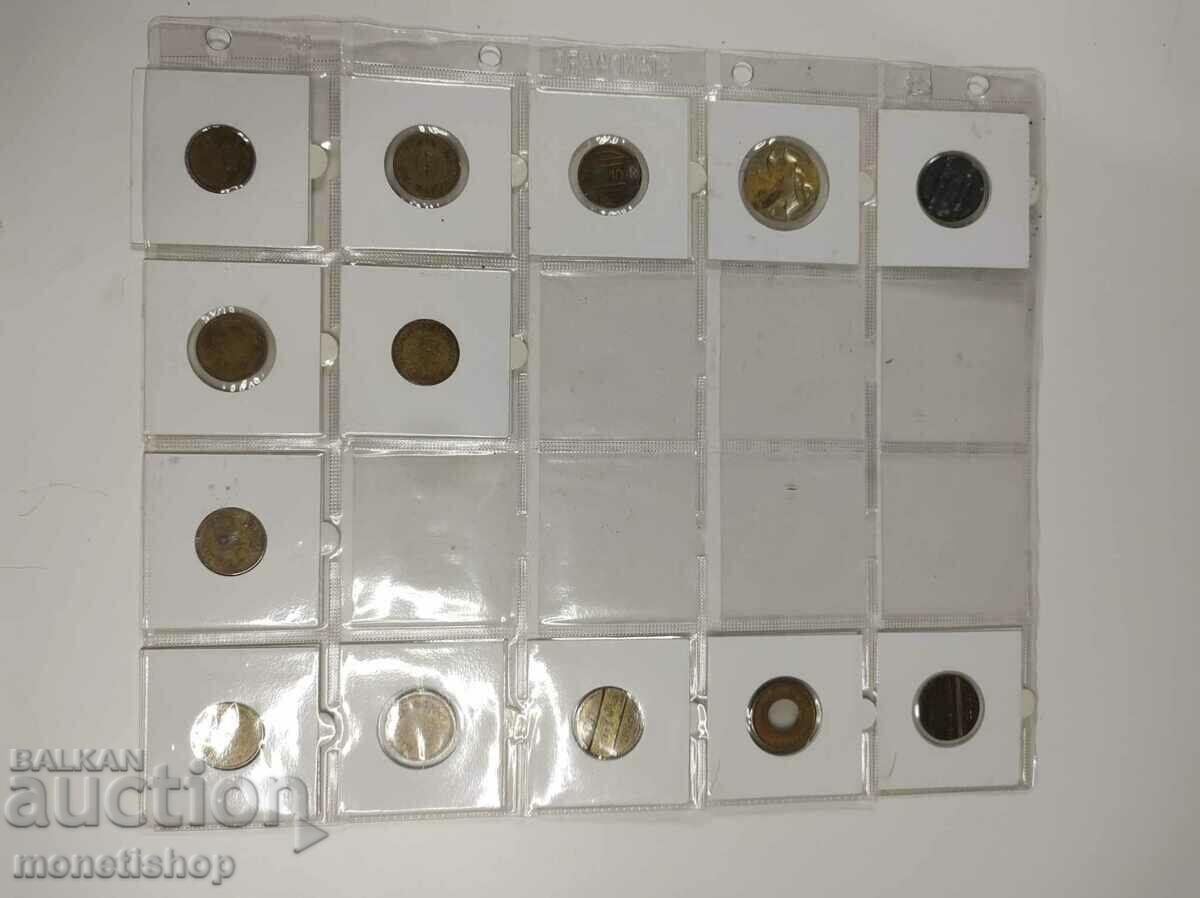 Collection of 33 pcs. interesting tokens with price 170.00 BGN | € 86.92 Collection of 33 pcs. interesting tokens with price 170.00 BGN | € 86.92