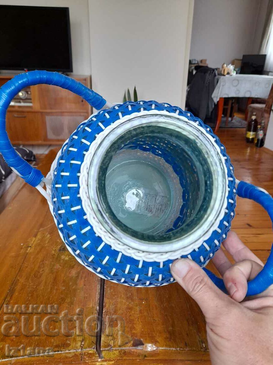 Auction Old wicker jar Auction Old wicker jar