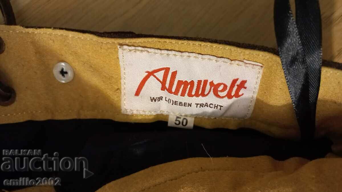 Delivery of Authentic Tyrolean leather pants number 50 and suspenders Delivery of Authentic Tyrolean leather pants number 50 and suspenders