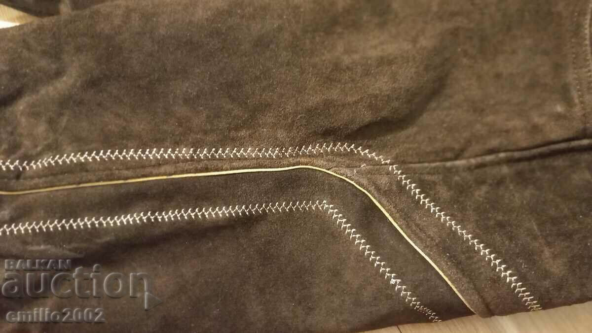 Authentic Tyrolean leather pants number 50 and suspenders - 6 Authentic Tyrolean leather pants number 50 and suspenders - 6