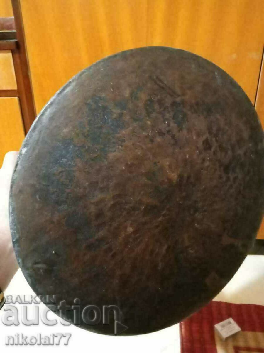 100 year old large copper copper kettle 2.2kg. ornamentation - 7