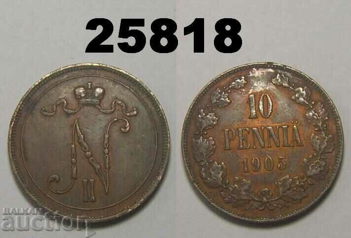 Finlanda 10 pence 1905