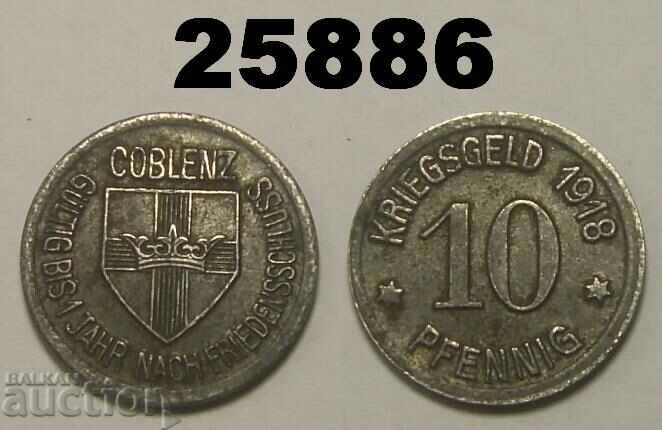 Coblenz 10 pfennig 1918