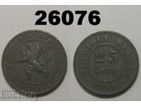 Belgia 25 de centi 1915