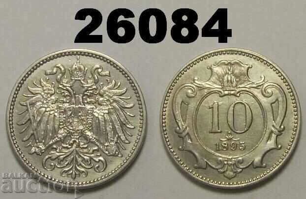 Austria 10 Heller 1895
